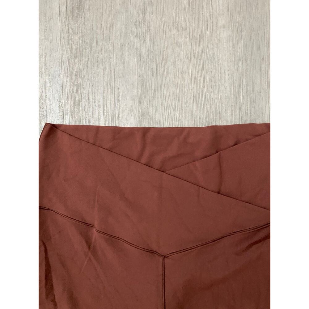 Aerie Crossover Flare Leggings Brown XL High Rise Yoga Pants - Picture 3 of 5